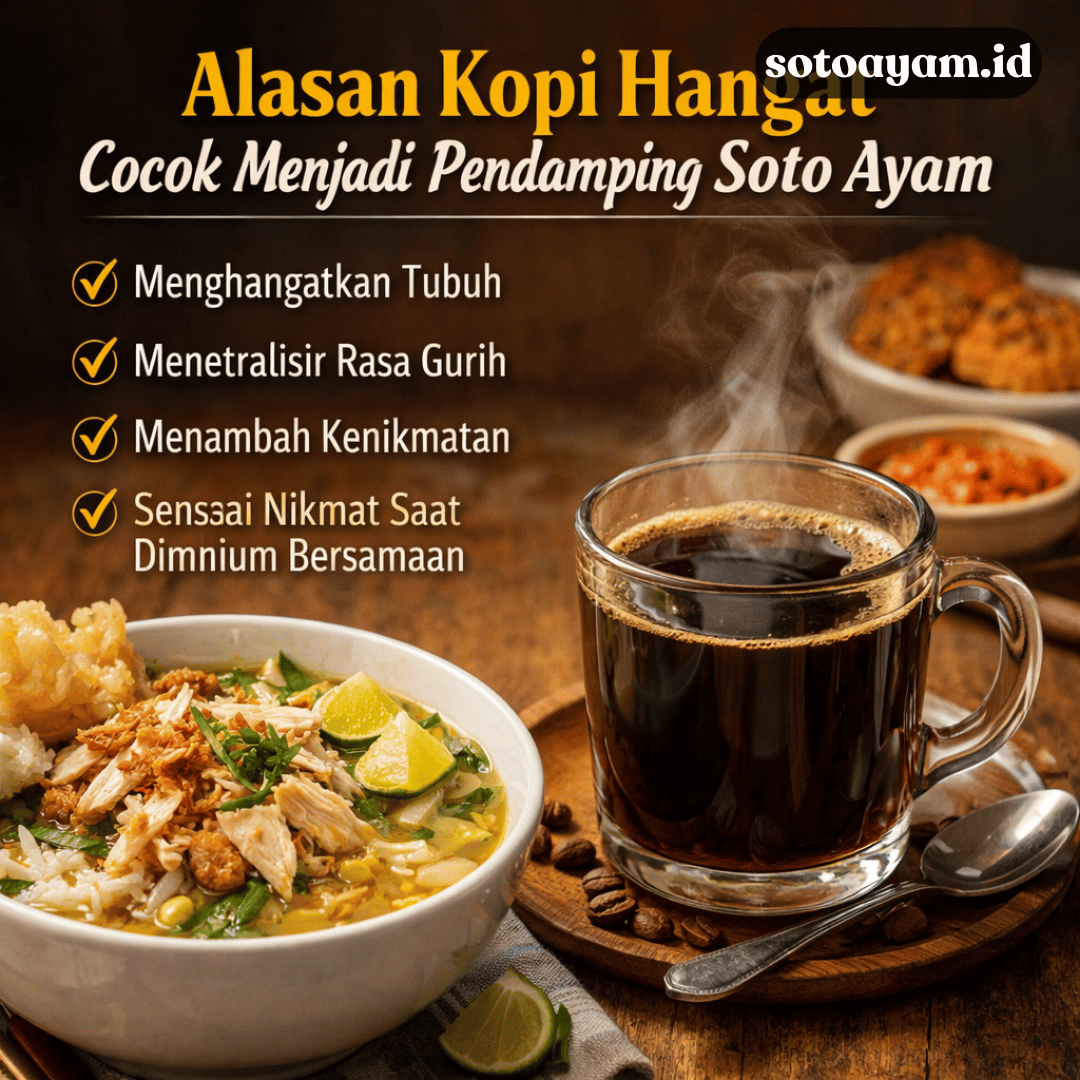 Alasan Kopi Hangat Cocok Menjadi Pendamping Soto Ayam